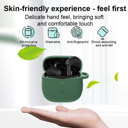 SoundPEATS Silicone Case for Everyday Earphone Protection – green silicone protective case for earbuds, lightweight, washable, anti-fingerprint, shock-absorbing