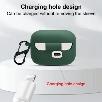 Protect Your Sony Earphones with Silicone Case for Daily Use - green 1.8mm thin sleeve with charging hole and carabiner for commute and workouts