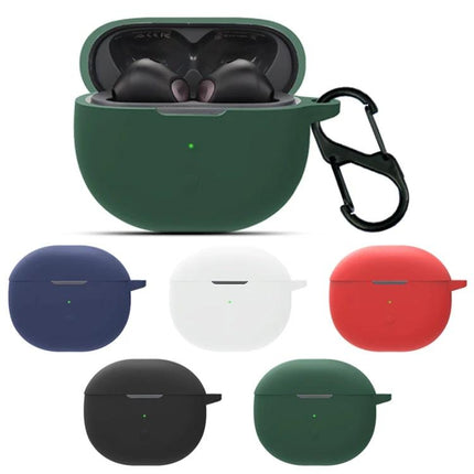 Protect Your SoundPEATS Earphones with Silicone Case for Daily Use - green silicone protective case with carabiner and color options