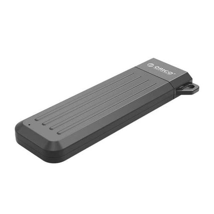 Orico Enclosure for M.2 SATA SSDs, Ideal for Portable Storage Expansion - compact grey ABS portable SSD enclosure with USB connector