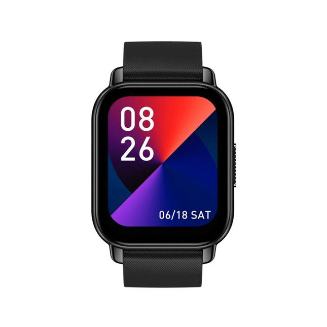Zeblaze Smart Watch for Daily Health Tracking and Calls black rectangular touchscreen watch showing time and date