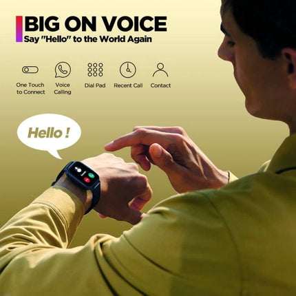 Zeblaze Smart Watch for Daily Health Tracking and Calls showing call notifications and heart rate during a jog