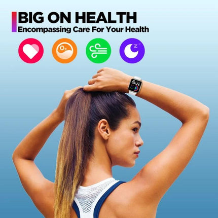 Zeblaze Smart Watch for Daily Health Tracking and Calls showing wrist display tracking heart rate and call notification