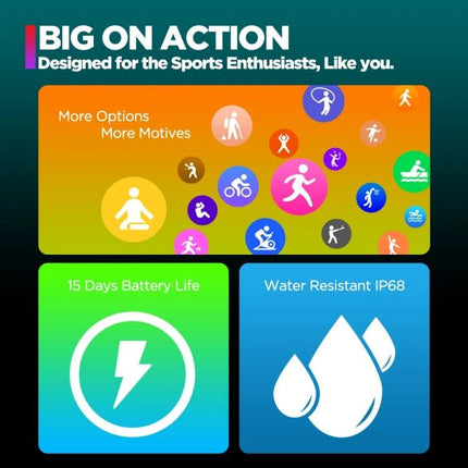 Zeblaze Smart Watch for Daily Health Tracking and Calls — sports modes, 15 days battery life and IP68 water resistance