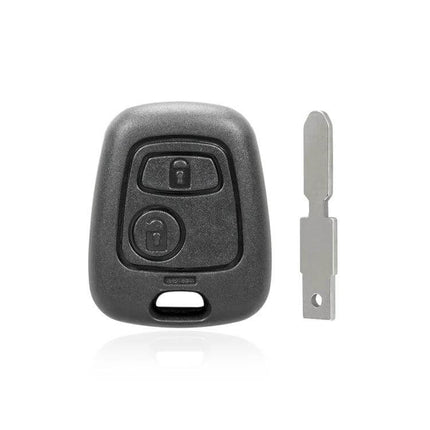 Remote Control Key with Two Buttons for Peugeot 206 Cars — 433MHz PCF7961 DIY replacement with two-button fob and uncut key blade
