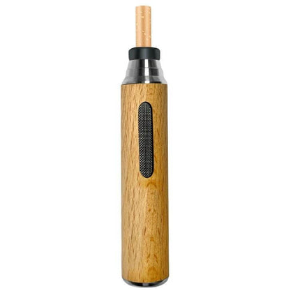Portable Car Ashtray Made from Timber Log for Driving Use with timber body, metal lid and rubber seal to contain ash and cigarette butts in car