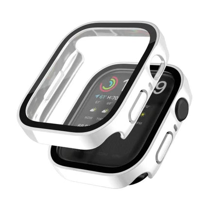 Waterproof 2in1 Tempered Glass Case For Apple Watch 40-45mm | Syndmart