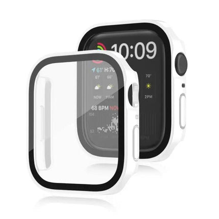 Waterproof 2in1 Tempered Glass Case For Apple Watch 40-45mm