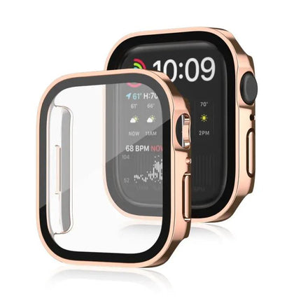 Waterproof 2in1 Tempered Glass Case For Apple Watch 40-45mm