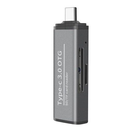 Multifunctional OTG Card Reader for SD and Micro SD Cards - Type-C USB 3.1 Gen1 compact card reader for SD and MicroSD transfers up to 5Gbps