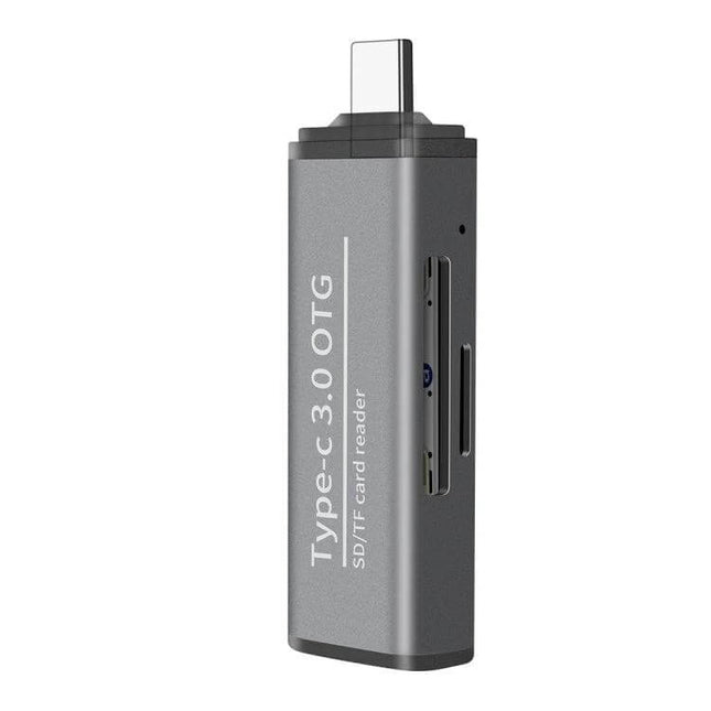 Multifunctional OTG Card Reader for SD and Micro SD Cards - Type-C USB 3.1 Gen1 compact card reader for SD and MicroSD transfers up to 5Gbps