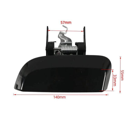 Nissan Pathfinder Right Rear Exterior Door Handle (2005-2012) black plastic replacement with measurements 140mm x 55mm for rear door