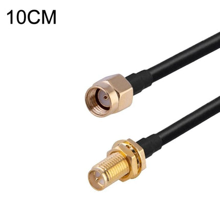 Short RG174 Coaxial Cable for Wireless Antenna Connections, 10cm - 10cm SMA to RP-SMA gold-plated connector cable for GPS/GSM