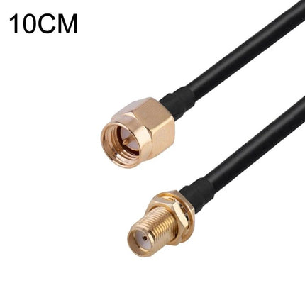 Short RG174 Coaxial Cable for Wireless Antenna Connections, 10cm - 10cm RG174 cable with SMA male to female gold connectors for GPS GSM car radio