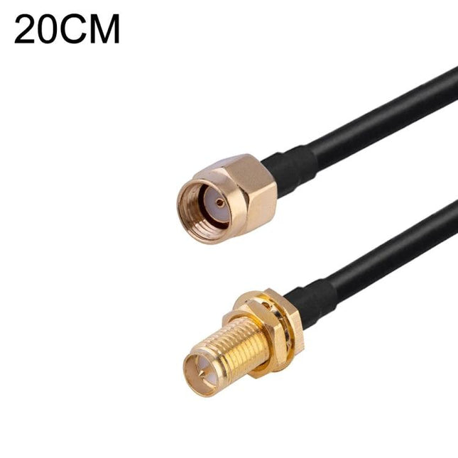 20cm RF Coaxial Cable for GPS and Wireless Antenna Use - 20cm RG174 pigtail jumper with SMA male to female connector for antenna extension