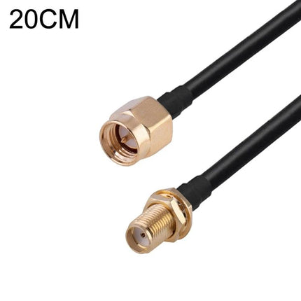 20cm RF Coaxial Cable for GPS and Wireless Antenna Use - 20cm RG174 pigtail with SMA female to RP-SMA male gold-plated connectors