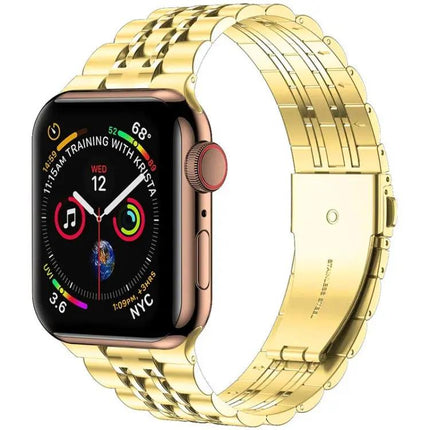 Seven Bead Stainless Steel Apple Watch Band Ultra Thin