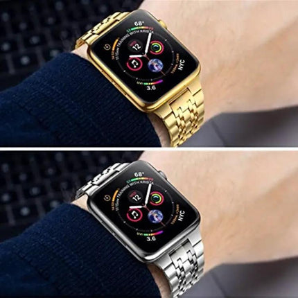 Seven Bead Stainless Steel Apple Watch Band Ultra Thin
