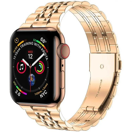 Seven Bead Stainless Steel Apple Watch Band Ultra Thin