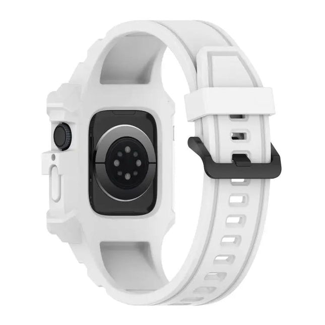 Silicone Integrated Apple Watch Band Adjustable 38-45mm | Syndmart
