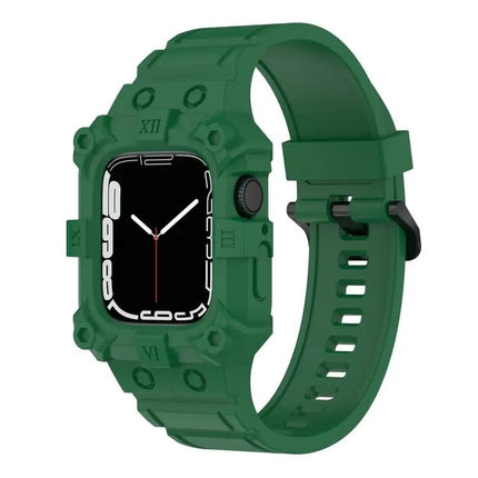 Silicone Integrated Apple Watch Band Adjustable 38-45mm