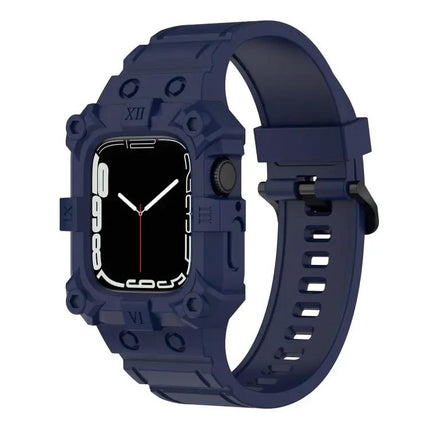 Silicone Integrated Apple Watch Band Adjustable 38-45mm