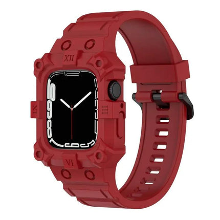 Silicone Integrated Apple Watch Band Adjustable 38-45mm
