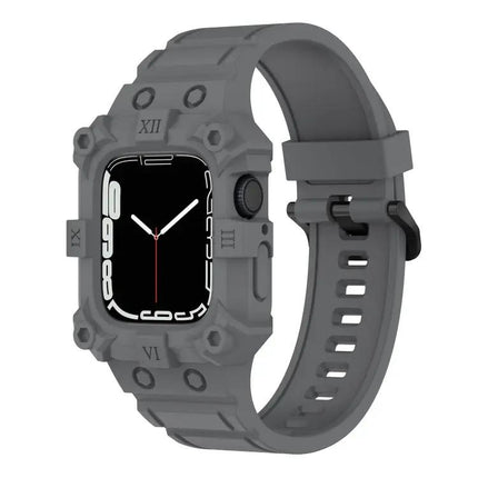 Silicone Integrated Apple Watch Band Adjustable 38-45mm