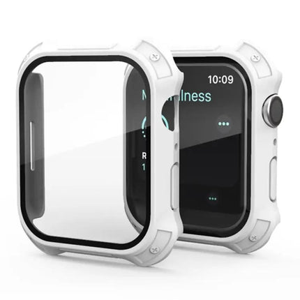 Apple Watch 45mm 41mm Frosted PC Protective Case With Glass