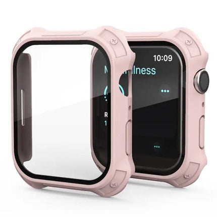 Apple Watch 45mm 41mm Frosted PC Protective Case With Glass