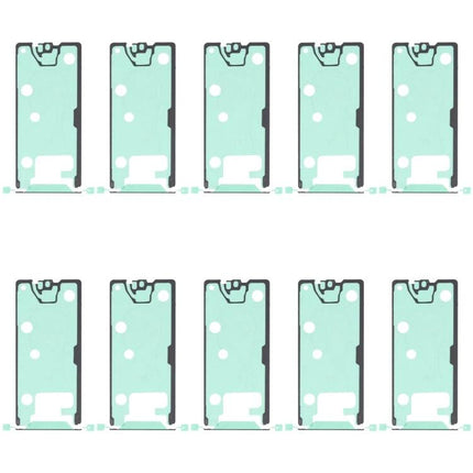 Adhesive Strips for Repairing Samsung Galaxy Phones at Home – sheet of green front housing adhesive strips for Samsung Galaxy S21 FE 5G