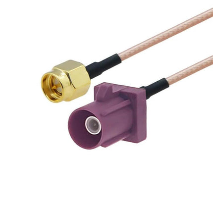 20cm Antenna Extension Cable for Navigation Systems with SMA male to pink Fakra male connector, metal shielded coax cable for car GPS