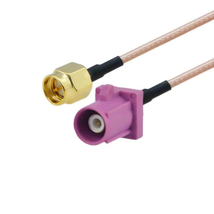 20cm Antenna Extension Cable for Navigation Systems - SMA male to pink Fakra male GPS extension cable with metal connectors