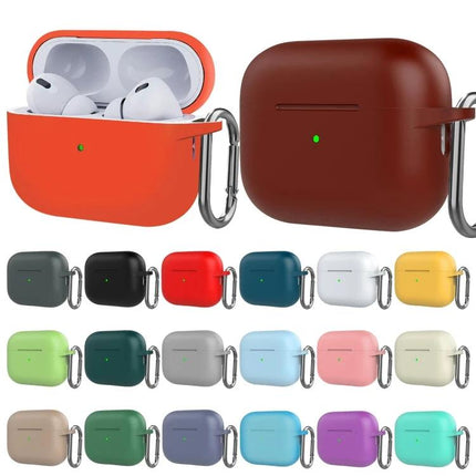 Silicone Protective Case with Hook for Everyday Earphone Carry - multi-color silicone cases with carabiner for AirPods-style earphones