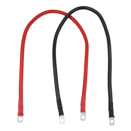 Car Battery Inverter Cable Copper 50cm For Vehicle Electricals - red and black tin‑coated lug cables for battery to inverter connections
