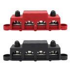1 Pair Black & Red M8 Stud