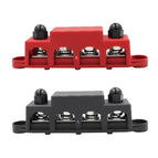1 Pair Black & Red M10 Stud