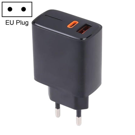 A Versatile USB Charger for Everyday Home and Travel Needs — compact black EU plug USB-C and USB-A travel charger