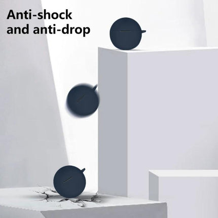 Silicone Protective Case for Everyday OPPO Earphone Protection showing anti-shock, anti-drop navy silicone case resisting impacts