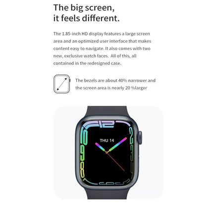 Smartwatch for Everyday Health Tracking and Reminders - sleek large-screen smartwatch showing time and fitness features