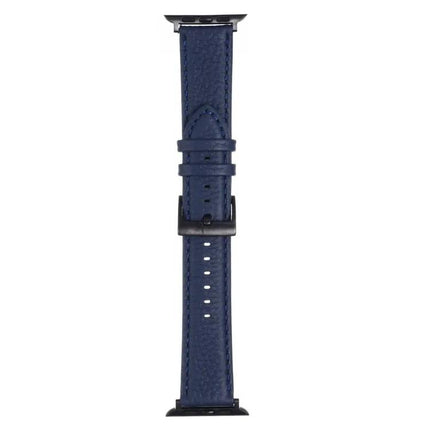 Litchi Texture Leather Apple Watch Band 38/40/41/42/44/45mm | Syndmart