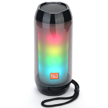 TG Bluetooth Speaker For Home Listening And Hands Free Calls compact LED party speaker with strap, Bluetooth 5.3, AUX, USB, FM radio