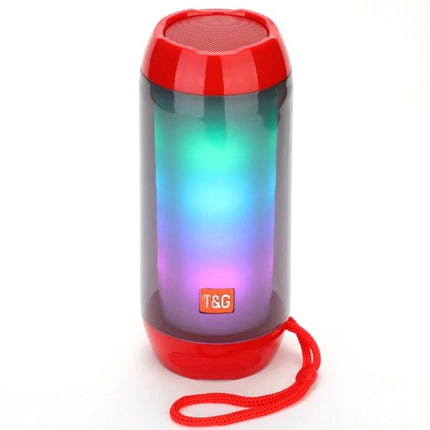 TG Bluetooth Speaker For Home Listening And Hands Free Calls compact LED party speaker with red strap