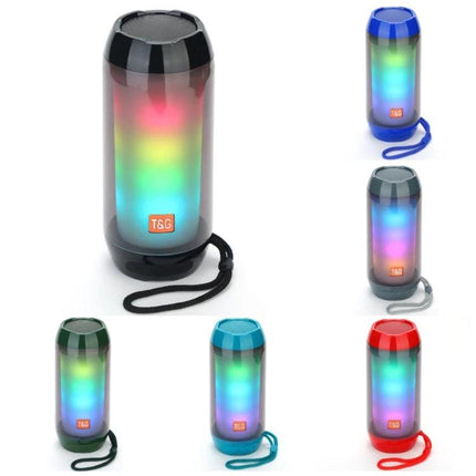 TG Bluetooth Speaker For Home Listening And Hands Free Calls compact LED party speaker with strap, Bluetooth 5.3, AUX, TF, USB playback