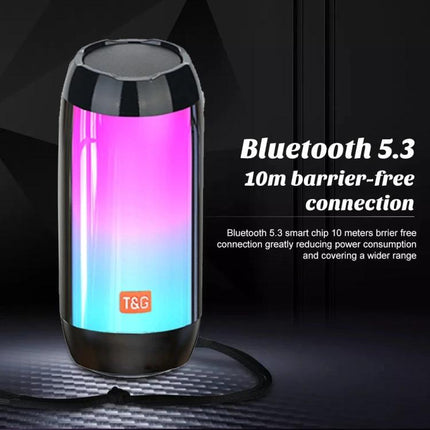 TG Bluetooth Speaker For Home Listening And Hands Free Calls compact RGB speaker with Bluetooth 5.3, AUX, USB and hands-free calling