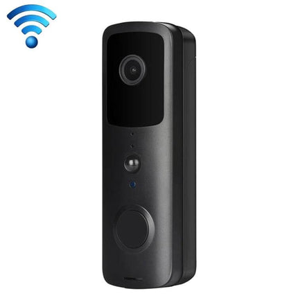 Tuya Smart WiFi Video Doorbell with Night Vision and Intercom black unit showing camera, night sensor and button for remote mobile monitoring