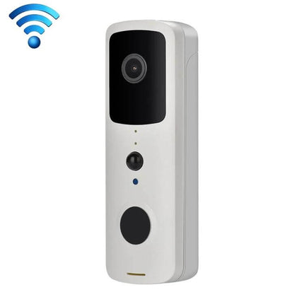 Tuya Smart WiFi Video Doorbell with Night Vision and Intercom showing white wireless doorbell camera, night-vision lens and intercom speaker