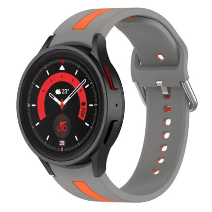 Two Color Silicone Watch Band For Samsung Galaxy Watch5 Pro