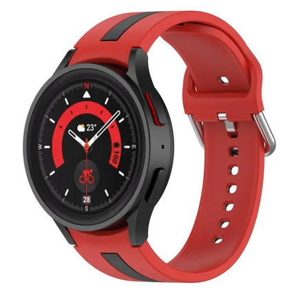Two Color Silicone Watch Band For Samsung Galaxy Watch5 Pro