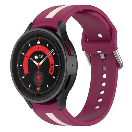 Two Color Silicone Watch Band For Samsung Galaxy Watch5 Pro